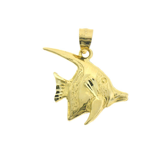 14K GOLD NAUTICAL CHARM - ANGELFISH #659