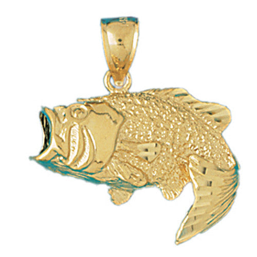 14K GOLD NAUTICAL CHARM - BASS #604