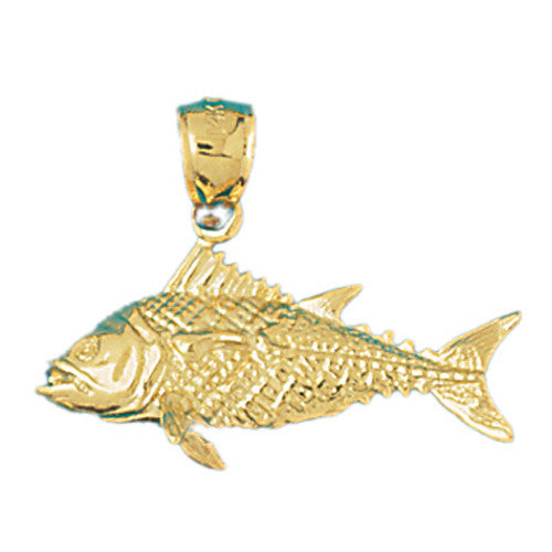 14K GOLD NAUTICAL CHARM - BASS #613