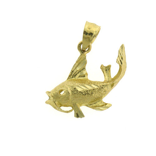 14K GOLD NAUTICAL CHARM - BASS #616