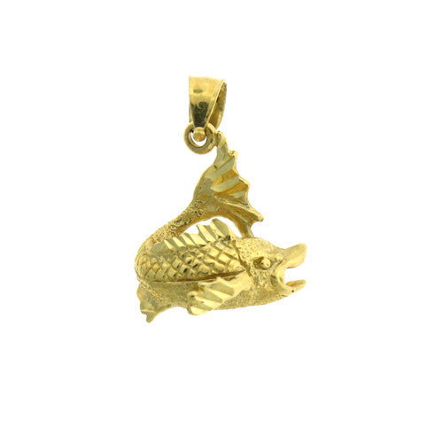 14K GOLD NAUTICAL CHARM - BASS #619