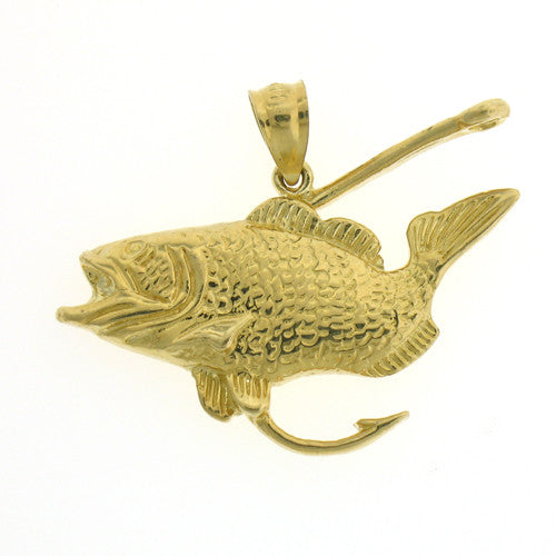 14K GOLD NAUTICAL CHARM - BASS #621