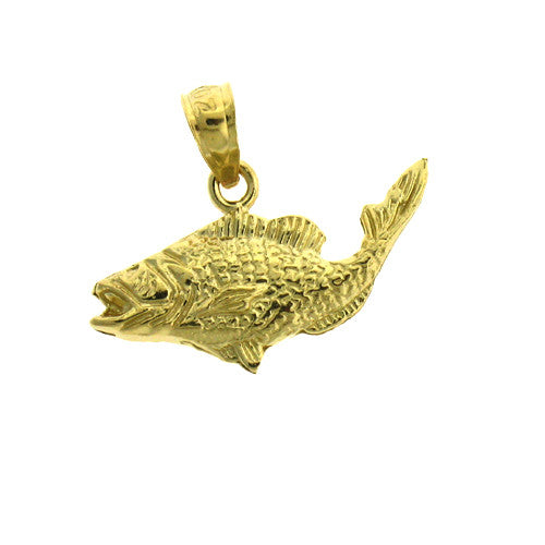 14K GOLD NAUTICAL CHARM - BASS #622