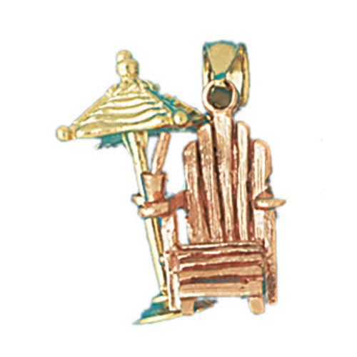 14K GOLD NAUTICAL CHARM - BEACH THING #1473