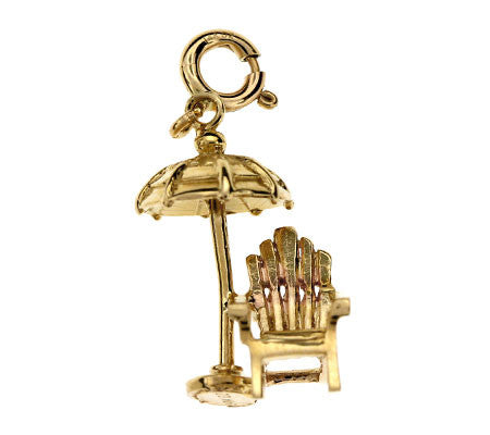 14K GOLD NAUTICAL CHARM - BEACH THING #1474