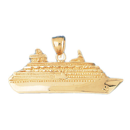 14K GOLD NAUTICAL CHARM - CRUISE SHIP #1286