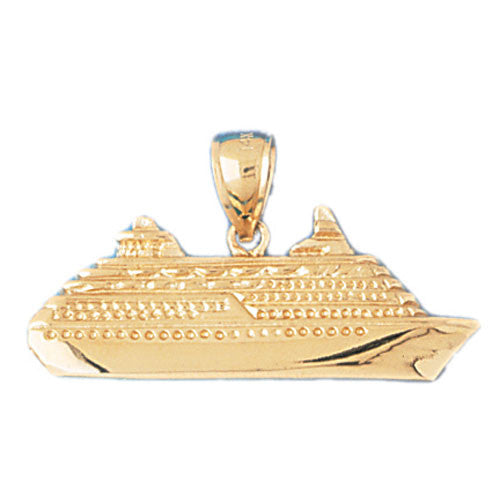 14K GOLD NAUTICAL CHARM - CRUISE SHIP #1287