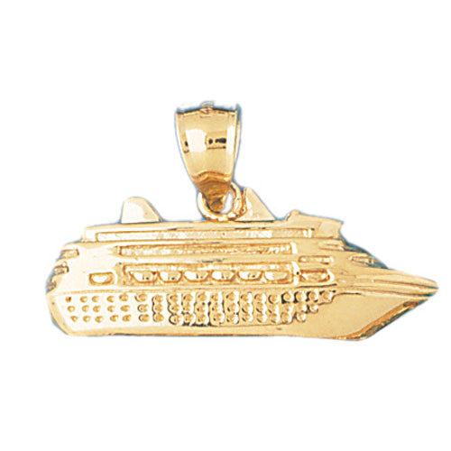 14K GOLD NAUTICAL CHARM - CRUISE SHIP #1288