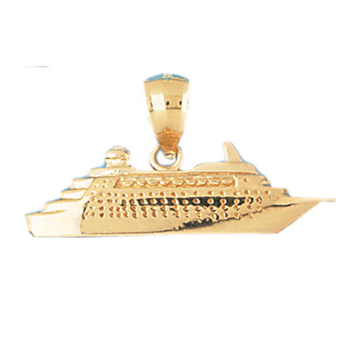 14K GOLD NAUTICAL CHARM - CRUISE SHIP #1289