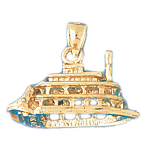 14K GOLD NAUTICAL CHARM - CRUISE SHIP #1293