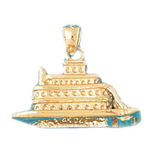 14K GOLD NAUTICAL CHARM - CRUISE SHIP #1294