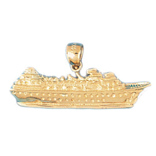 14K GOLD NAUTICAL CHARM - CRUISE SHIP #1296