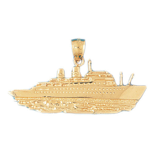 14K GOLD NAUTICAL CHARM - CRUISE SHIP #1303