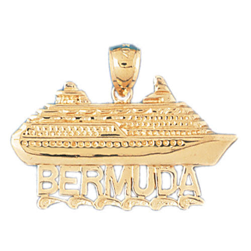 14K GOLD NAUTICAL CHARM - CRUISE SHIP #1315