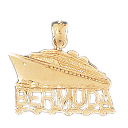 14K GOLD NAUTICAL CHARM - CRUISE SHIP #1321