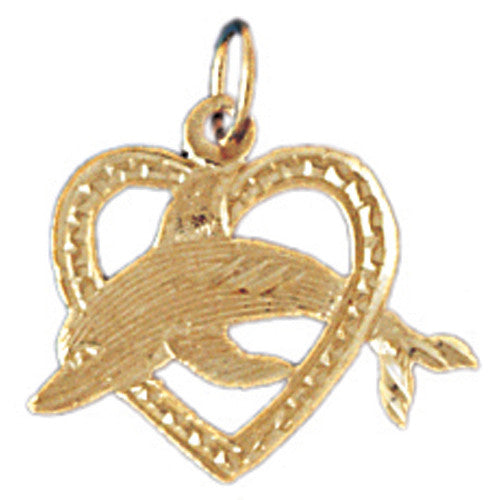 14K GOLD NAUTICAL CHARM - DOLPHIN #1062