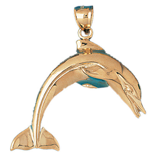 14K GOLD NAUTICAL CHARM - DOLPHIN #22