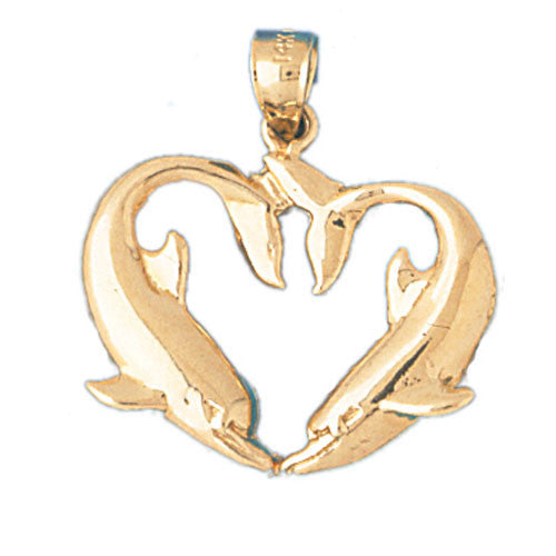 14K GOLD NAUTICAL CHARM - DOLPHIN #350