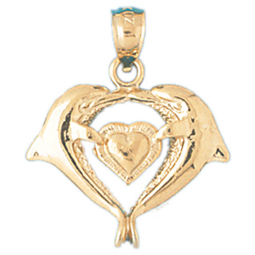 14K GOLD NAUTICAL CHARM - DOLPHIN #352