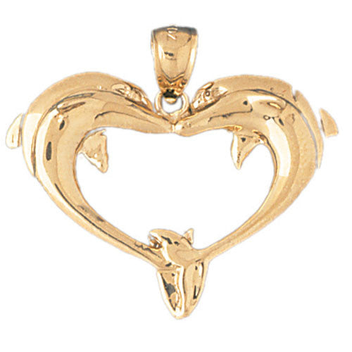 14K GOLD NAUTICAL CHARM - DOLPHIN #354