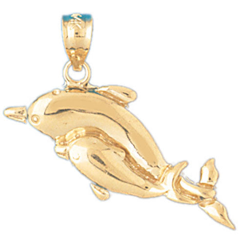 14K GOLD NAUTICAL CHARM - DOLPHIN #363