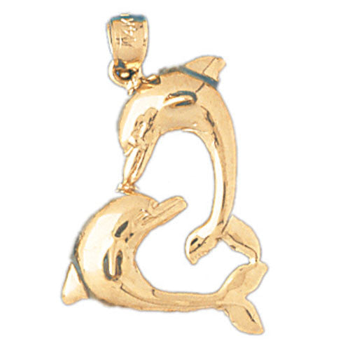 14K GOLD NAUTICAL CHARM - DOLPHIN #365