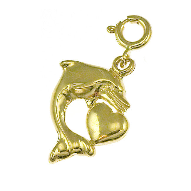 14K GOLD NAUTICAL CHARM - DOLPHIN #366