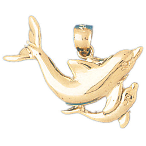 14K GOLD NAUTICAL CHARM - DOLPHIN #368