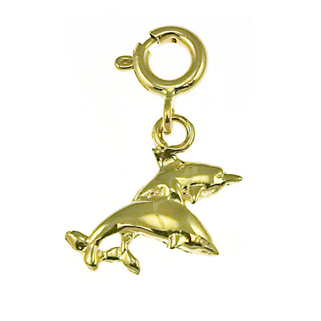 14K GOLD NAUTICAL CHARM - DOLPHIN #371