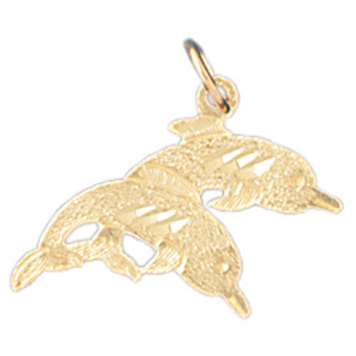 14K GOLD NAUTICAL CHARM - DOLPHIN #379