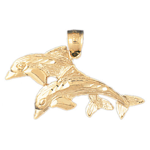 14K GOLD NAUTICAL CHARM - DOLPHIN #380