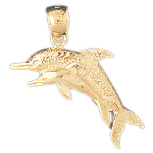 14K GOLD NAUTICAL CHARM - DOLPHIN #382