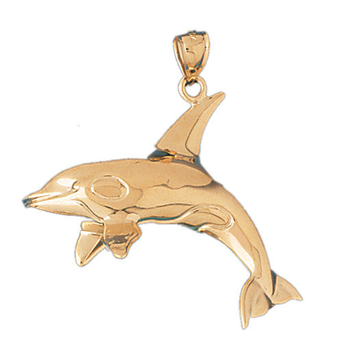 14K GOLD NAUTICAL CHARM - DOLPHIN #385