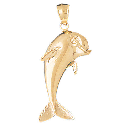 14K GOLD NAUTICAL CHARM - DOLPHIN #386