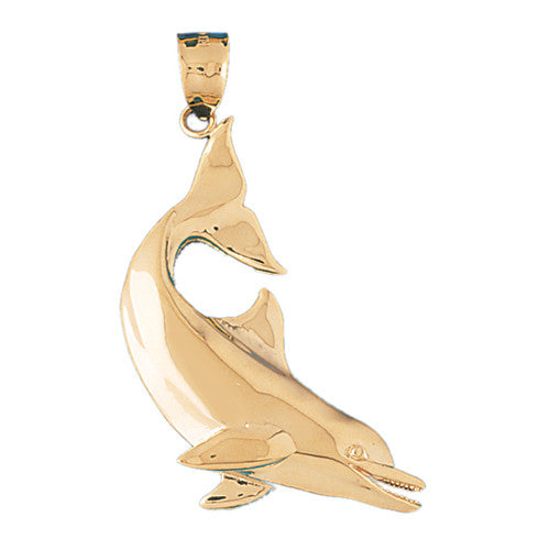 14K GOLD NAUTICAL CHARM - DOLPHIN #389