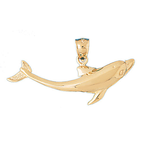 14K GOLD NAUTICAL CHARM - DOLPHIN #391