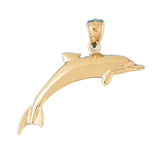 14K GOLD NAUTICAL CHARM - DOLPHIN #392