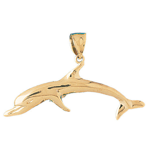 14K GOLD NAUTICAL CHARM - DOLPHIN #394