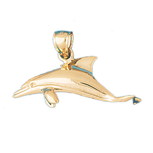 14K GOLD NAUTICAL CHARM - DOLPHIN #395