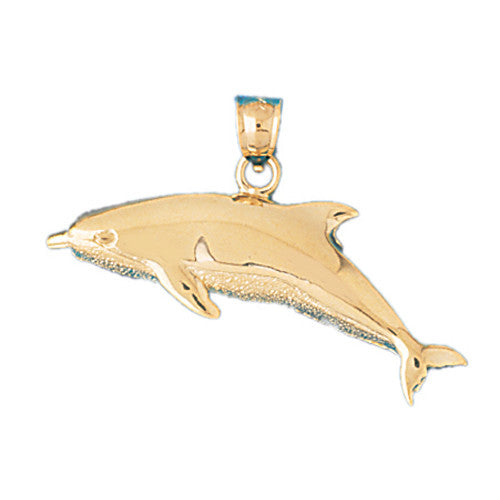 14K GOLD NAUTICAL CHARM - DOLPHIN #396