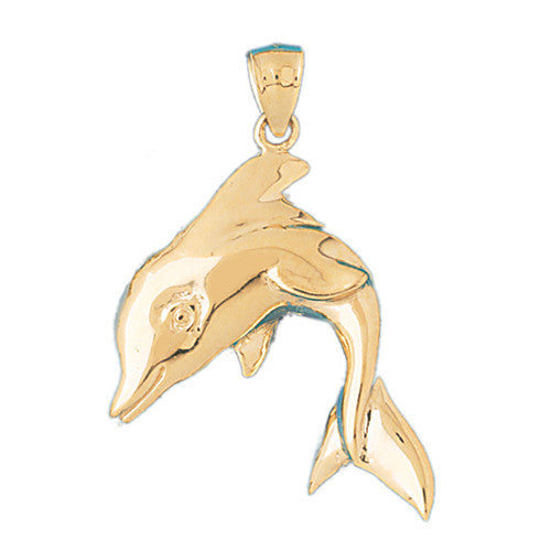 14K GOLD NAUTICAL CHARM - DOLPHIN #397