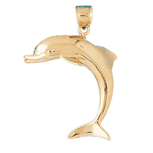 14K GOLD NAUTICAL CHARM - DOLPHIN #398