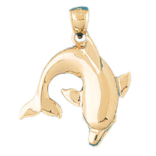 14K GOLD NAUTICAL CHARM - DOLPHIN #400