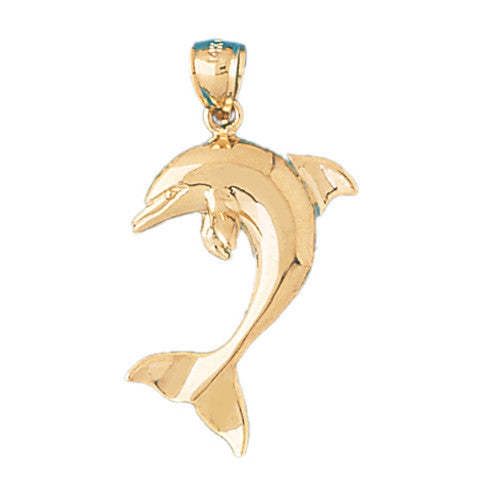 14K GOLD NAUTICAL CHARM - DOLPHIN #401