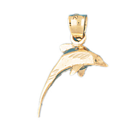 14K GOLD NAUTICAL CHARM - DOLPHIN #406