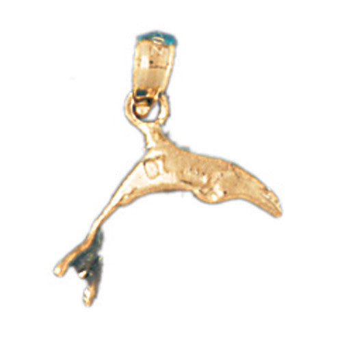 14K GOLD NAUTICAL CHARM - DOLPHIN #407