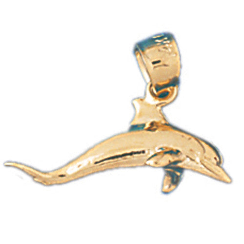 14K GOLD NAUTICAL CHARM - DOLPHIN #409