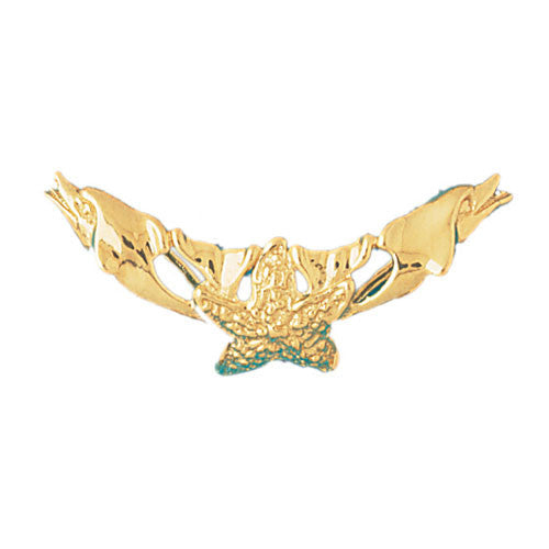 14K GOLD NAUTICAL CHARM - DOLPHIN #722