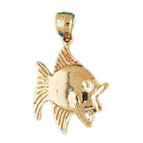 14K GOLD NAUTICAL CHARM - FISH #1063