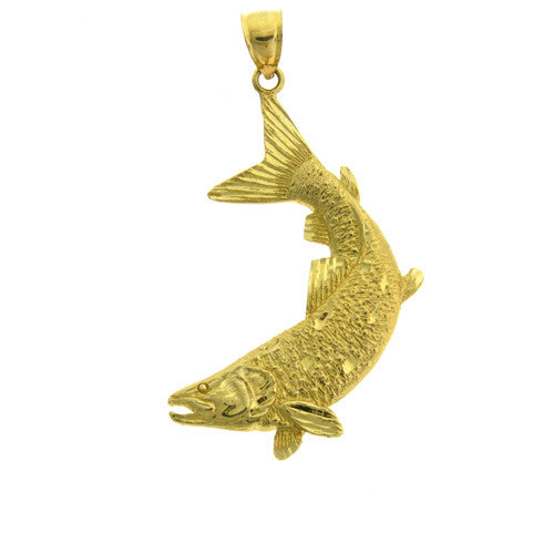 14K GOLD NAUTICAL CHARM - FISH #666